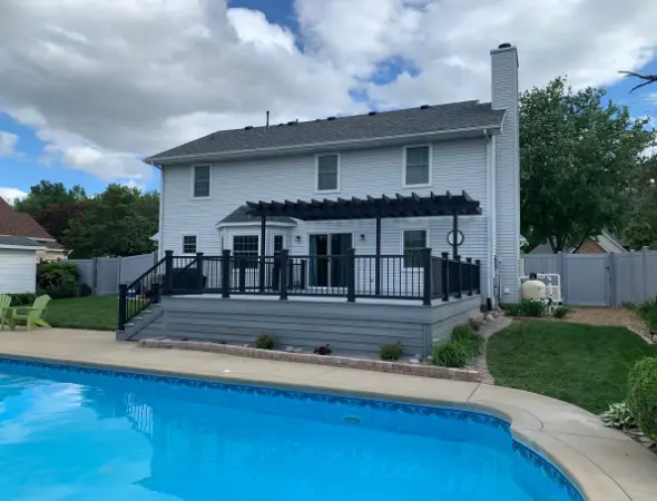 backyard patio and step construction in springfield, il